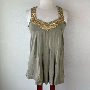 NWT Mac & Jac Khaki Mix Tank Top Size XS